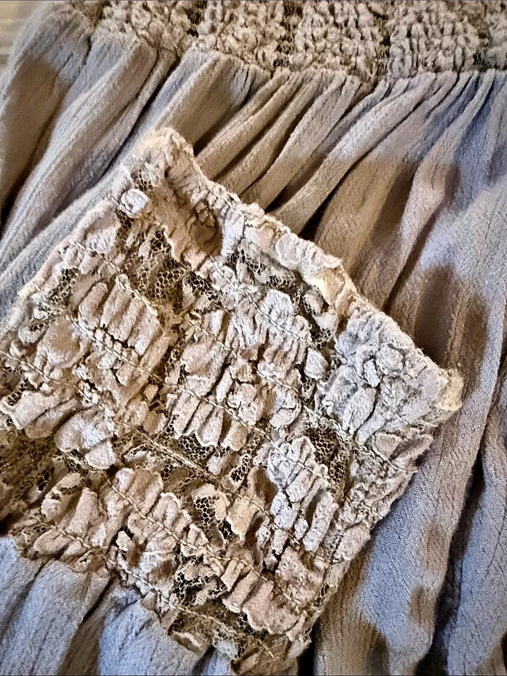 Free People Harem smocked lace pants